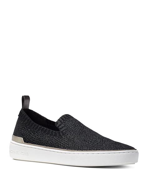 michael michael kors womens skyler knit slip on sneakers